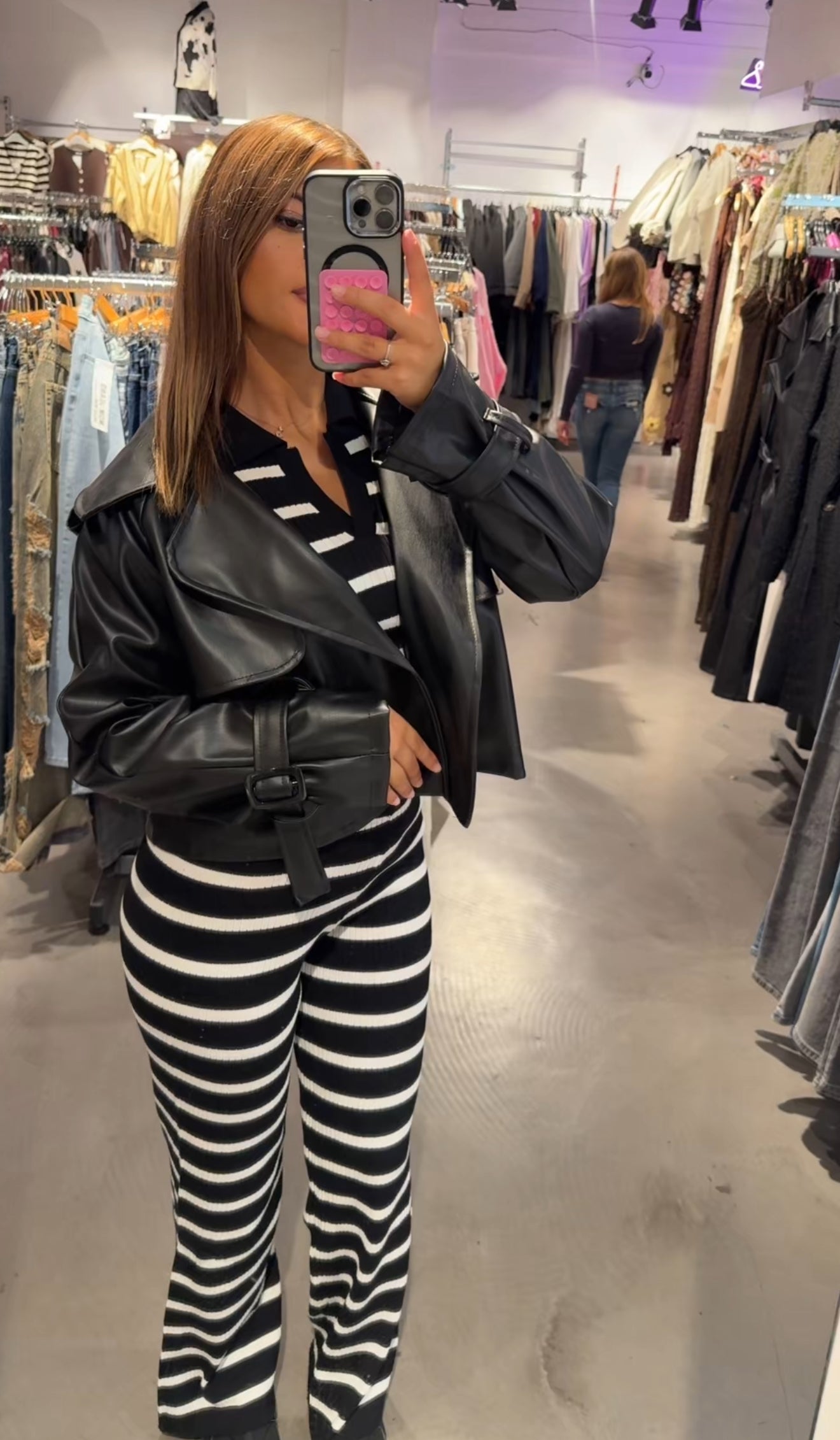 Leder Trench Coat